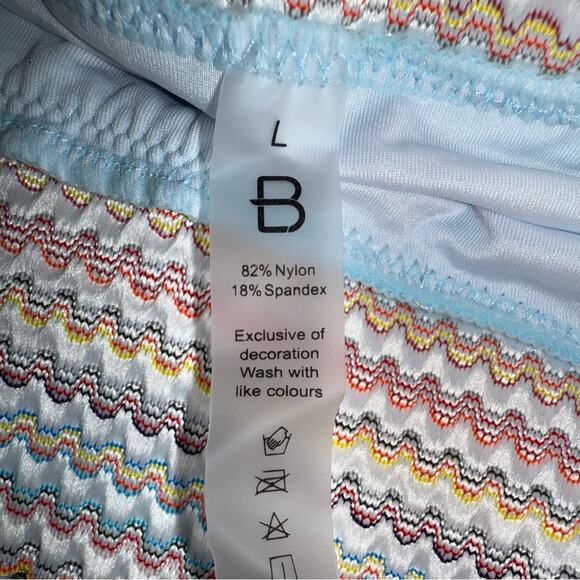 Lowock NEW Women's High Waisted 2 Piece Bikini Set Light Blue Size Large - Picture 8 of 10